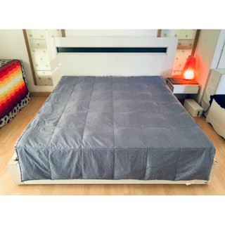 ผ้านวมขนเป็ด หรือไส้ผ้านวมขนเป็ด ขนาด 5.5-6ฟุต เอิร์ธโทนสีฟ้า ยี่ห้อ MILLI HOME มือสองสภาพดี สินค้าญี่ปุ่น-เกาหลีแท้