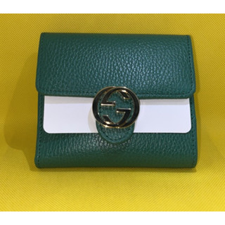 Gucci new wallet 615525 Green Interlock