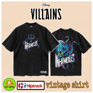 เสื้อDisney ลาย Ursula 😈 ( Villains Disney ) สีดำ ฟอดเฟด (TMA-013)