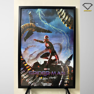 💎Intelligent | กรอบรูปพร้อมโปสเตอร์ Spider-Man | x 1 กรอบ ตกแต่งบ้าน กรอบโปสเตอร์ กรอบรูปพร้อมกระจก สไปเดอร์-แมน