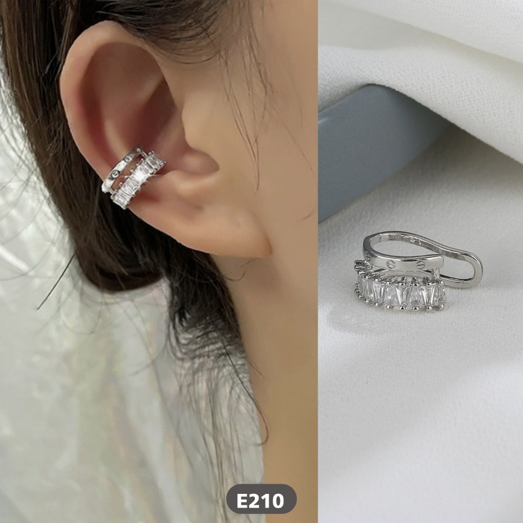 𝐄𝐚𝐫 𝐜𝐮𝐟𝐟 • ต่างหู ต่างหูหนีบ earcuff เงินแท้S925 (E210ขวา)