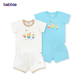 [New Arrival] BABBLE ชุดเด็ก ชุดไปเที่ยวเด็ก อายุ 6 เดือน ถึง 2 ปี คอลเลคชั่น Chubby (สีฟ้า,สีออฟไวท์) (BSS)