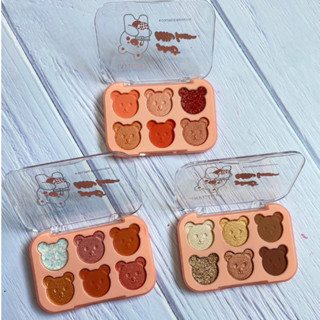 พร้อมส่ง 8138 พาเลตอายแชโดว์ 6 เฉดสี Anylady Bear Palette Eye shadow