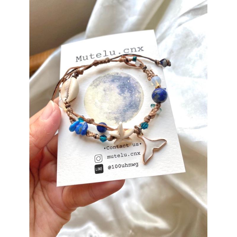 สร้อยข้อมือเชือกเทียนถัก handmade part of your world