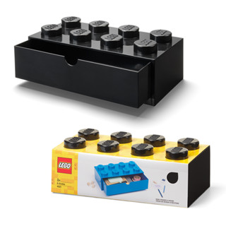 LEGO Desk Drawer Brick 8 BLACK กล่องลิ้นชักตั้งโต๊ะเลโก้ สีดำ 32x16x12 cm.