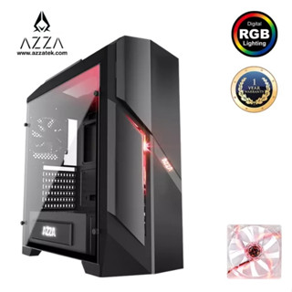 CASE (เคส) Azza PHOTIOS 250 Gaming Case, Black CSAZ-250 PHOTIOS 250 สินค้ารับประกัน 1 ปี