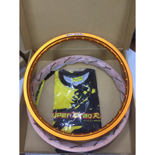 วงล้อ SUPER DRAG RIM รุ่นStreet 1.2ขอบ17 (2วง)ขอบเรียบ สีทองเข็ม(SD1217GG)