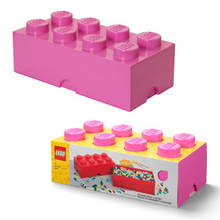 LEGO กล่องเลโก้ กล่องใส่เลโก้ LEGO Storage Brick 8 PINK สีชมพู 50x25x18 cm