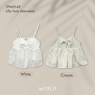 with.it.store - TPW0149 lily lace sleeveless เสื้อสายเดี่ยว ลูกไม้ ลิลลี่