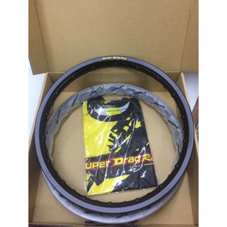 วงล้อ SUPER DRAG RIM รุ่นStreet 1.4ขอบ17 (2วง)ขอบเรียบ สีดำ (SD1417B)