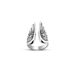 Silver thai Jewelry แหวนเงิน92.5% แหวนเงินสเตอร์ลิงปีกนางฟ้าแห่งโชค/ Lucky Angel Wing Sterling Silver Ring PLSRG86