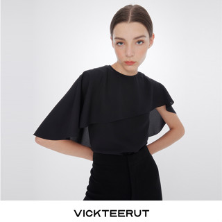 VICKTEERUT Re-Edition Cape Sleeve Blouse เสื้อแขนเคป แขนสั้น