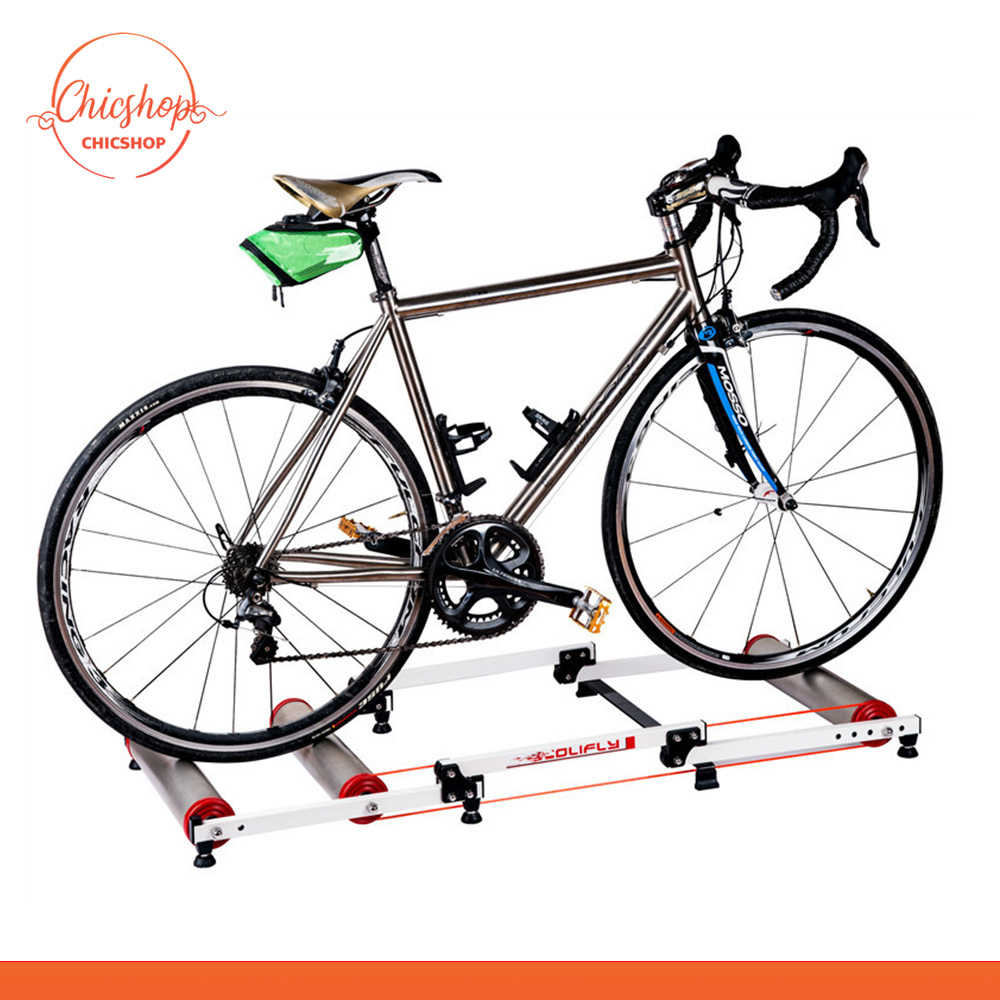 chishop พับได้ ปั่นอยู่กับที่ ใช้งานง่าย เทรนเนอร์จักรยาน 3 ลูกกลิ้ง bike trainer