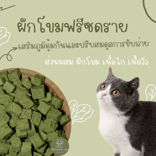 ผักโขมฟรีซดราย ขนมฟรีซดราย ขนมสำหรับสัตว์เลี้ยง