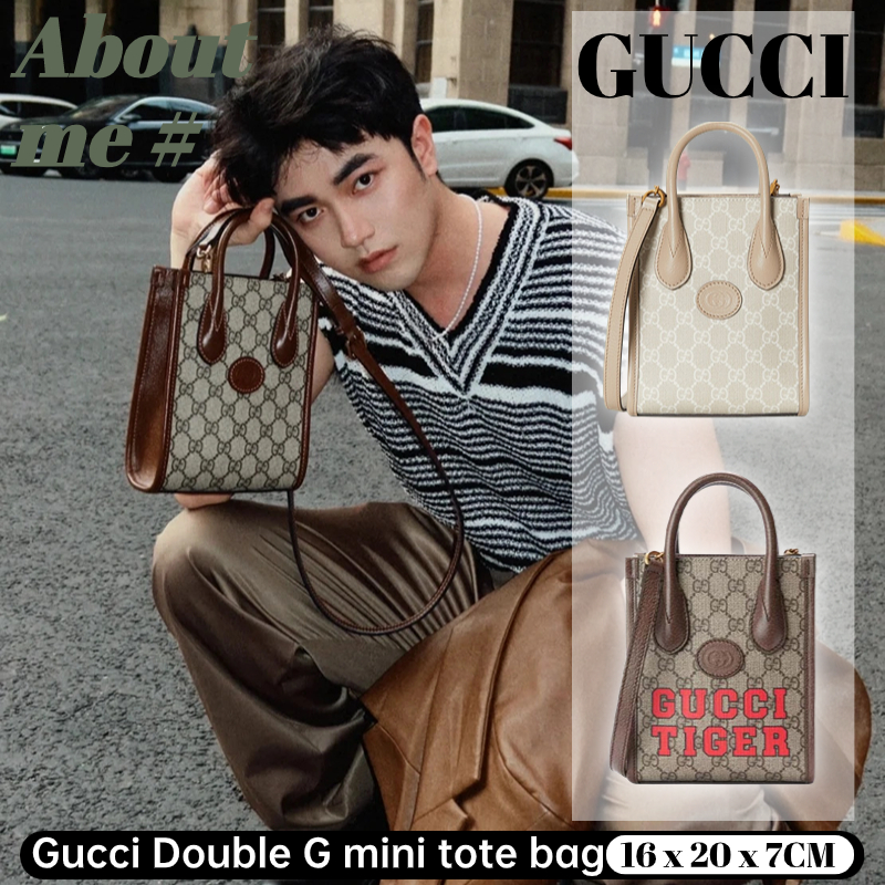 💥กุชชี่ Gucci GG Retro series mini tote bag กระเป๋าถือใบเล็ก unisex 671623 crossbody bag