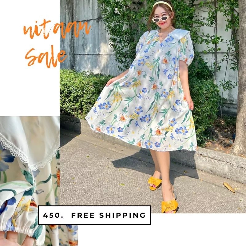 เดรสยาวมือ1 จากร้าน Nitaan by korea ป้ายห้อย