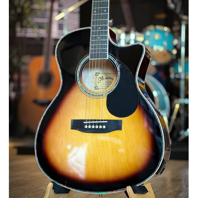 กีต้าร์โปร่ง Martin lee รุ่น MD GA-40 ขนาด40นิ้ว สีซันเบิส กีตาร์โปร่งไฟฟ้า เลือกรุ่นได้ ✅ ฟรี ปิ๊ก4อัน สายสะพาย ประแจ - รูปที่ 2