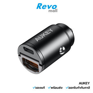 AUKEY USB-C Car Charger 30WPD &amp; USB-A QC3.0 Dual-Port รุ่น CC-A3