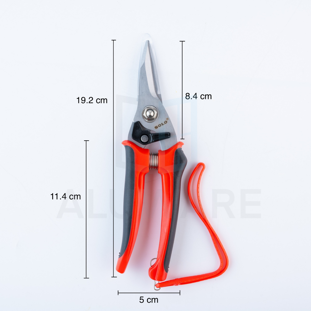 กรรไกรตัดกิ่ง ปากตรง 7.5นิ้ว SOLO ตัดกิ่งไม้ขนาด8-10มม. No.5608-7.1/2 โซโล ตัดกิ่ง กิ่งไม้ ตัดกิ่งไม้ ALUWARE AW202 - รูปที่ 2