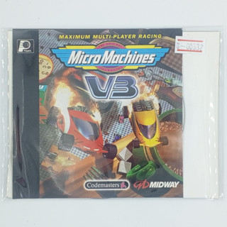 [00332] MICRO MACHINES V3 (US) แผ่นเกมก็อปปี้ PS1 แผ่นเกมปั๊มโรงงาน มือสองสภาพดี