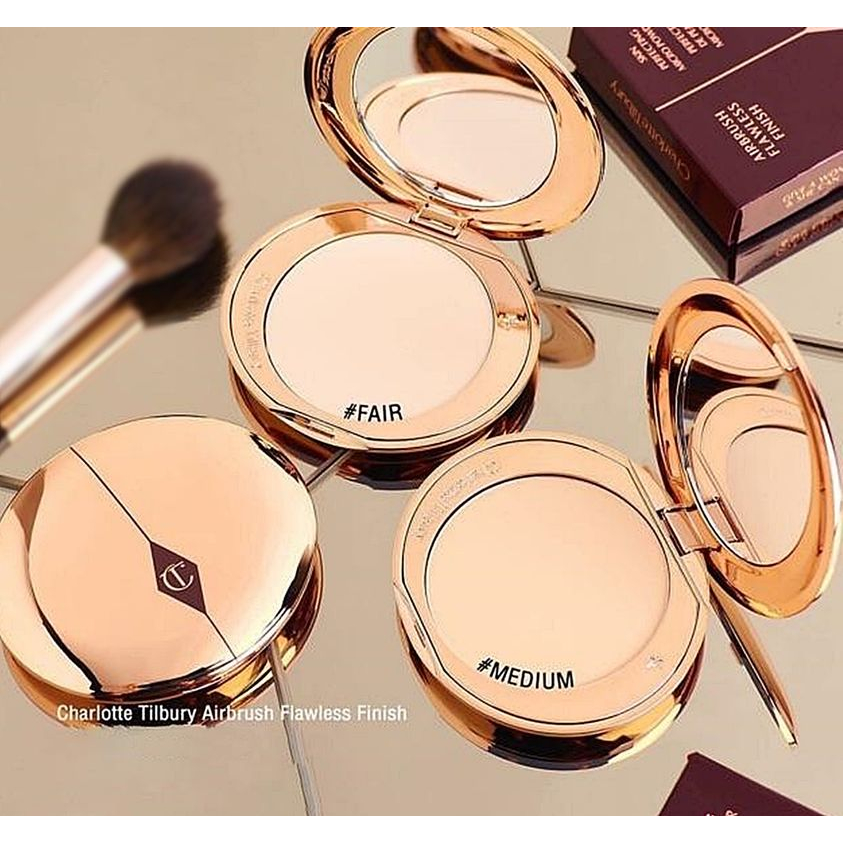 Charlotte Tilbury Airbrush Flawless Finish แป้งอัดแข็ง ช่วยเบลอผิว