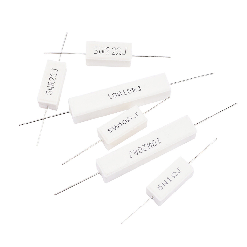 5W 10W ตัวต้านทานเซรามิค R Resistor Ceramic Cement ตัวต้านทานกระเบื้อง 5 วัตต์ 10 วัตต์