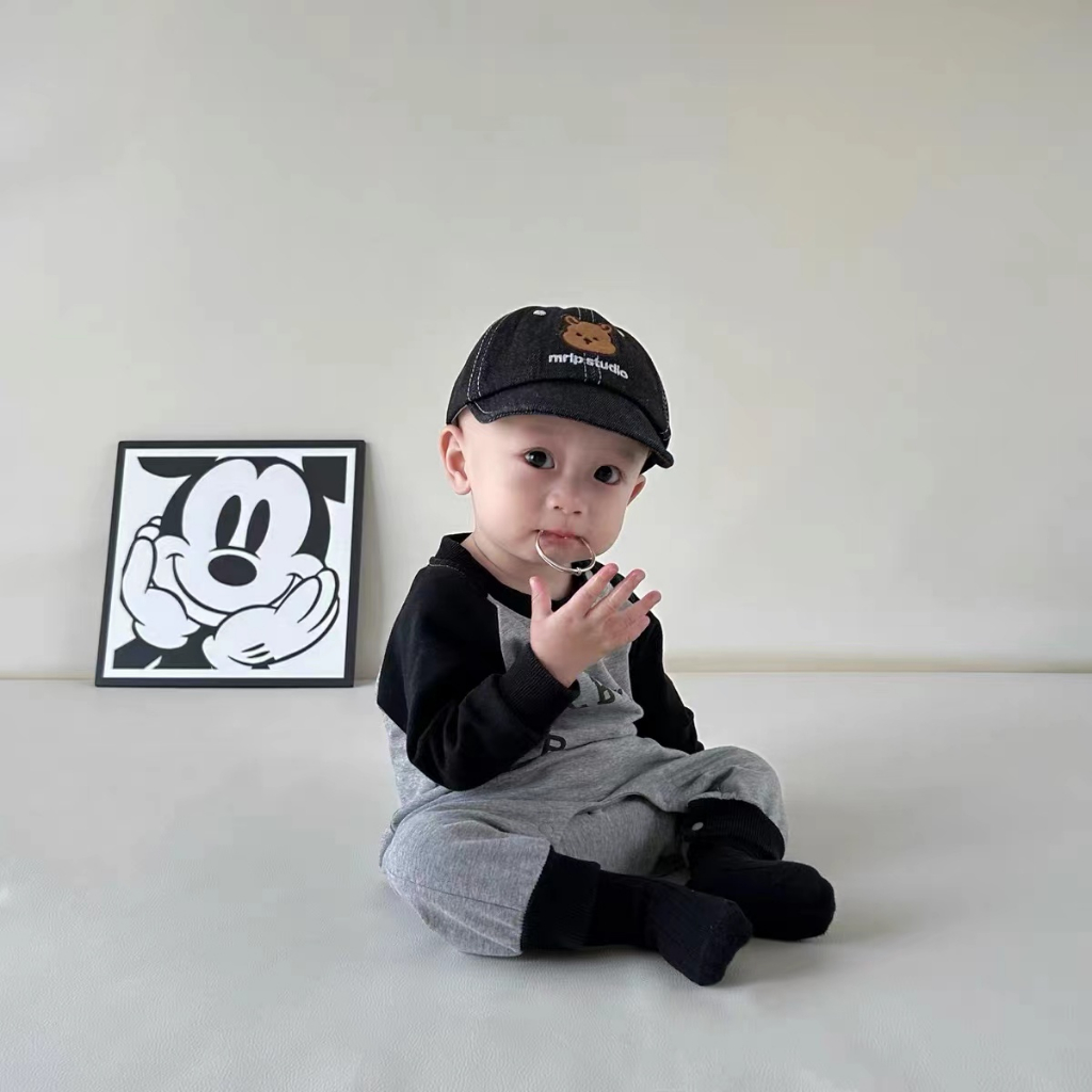 หมวกแก็บผ้าลูกฟูกเด็กชายเด็กหญิง 4-18เดือน รอบหัว40-48cm - รูปที่ 2