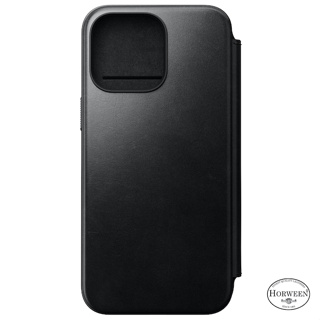 เคสมือถือ Nomad iP 15 Pro / 15 Pro Max- Modern Leather Folio Horween Case - Black