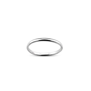 Silver thai Jewelry แหวนเงินสเตอร์ลิง 2 มม. เรียบหรูดูดี /  2 mm sterling silver ring PLSRG24