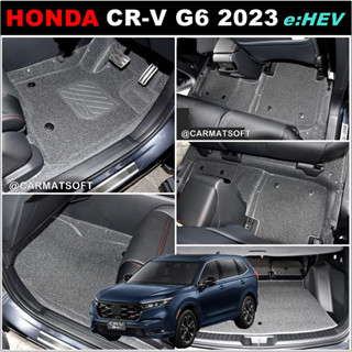 พรมดักฝุ่นไวนิล HONDA CR-V G6 2023 (5ที่นั่ง) พรมดักฝุ่นในรถยนต์ ฮอนด้า ซีอาร์-วี เกรดA หนานุ่ม เข้ารูป เต็มคัน