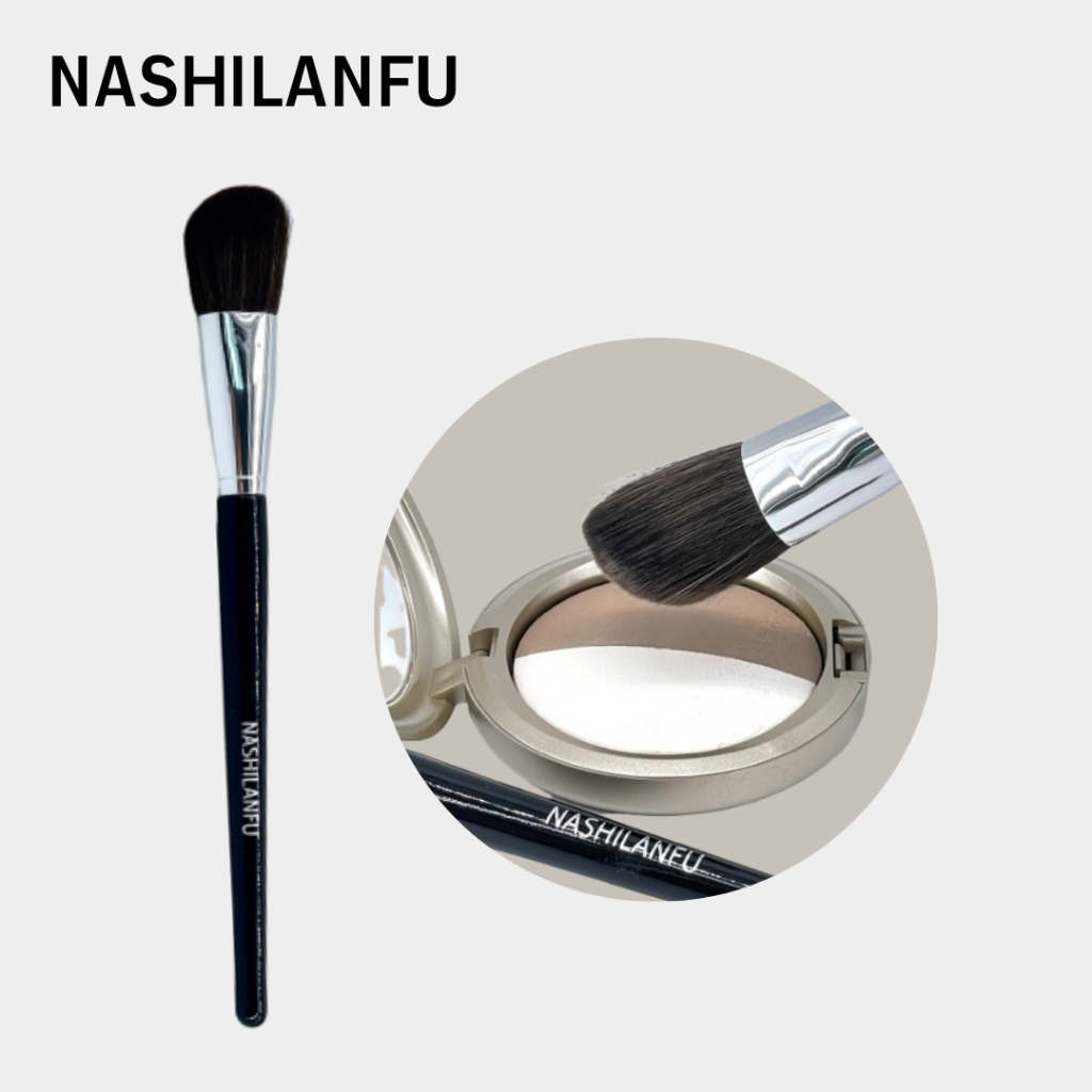 NASHILANFU 1-0008 แปรงแต่งหน้า แปรงเฉดดิ้งคอนทัวร์ แปรงปัดแก้มขนนุ่ม พุ่มแปรงแน่น เบลนด์สีสม่ำเสมอ Brushes