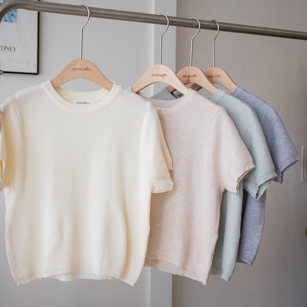 Pillow knit tops เสื้อยืดผ้าไหมพรม