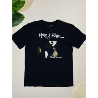 เสื้อยืด Mary J. Blige ลาย Whats the 411 สีดำ ลายสวยๆ ลิขสิทธิ์แท้ ของแท้ สภาพใหม่ Size XL