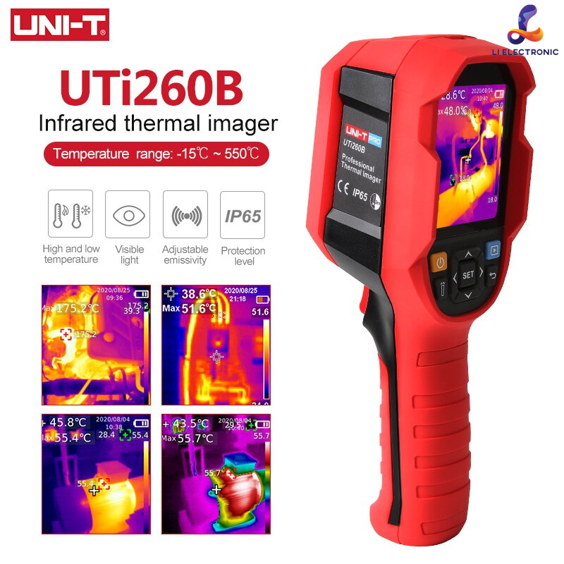 แท้ ส่งจากไทย UNI-T UTi260B ความละเอียดความร้อนทำภาพ256x19 2อินฟาเรดอุตสาหกรรมกล้องถ่ายภาพความร้อน termica (รวมแบตเตอรี