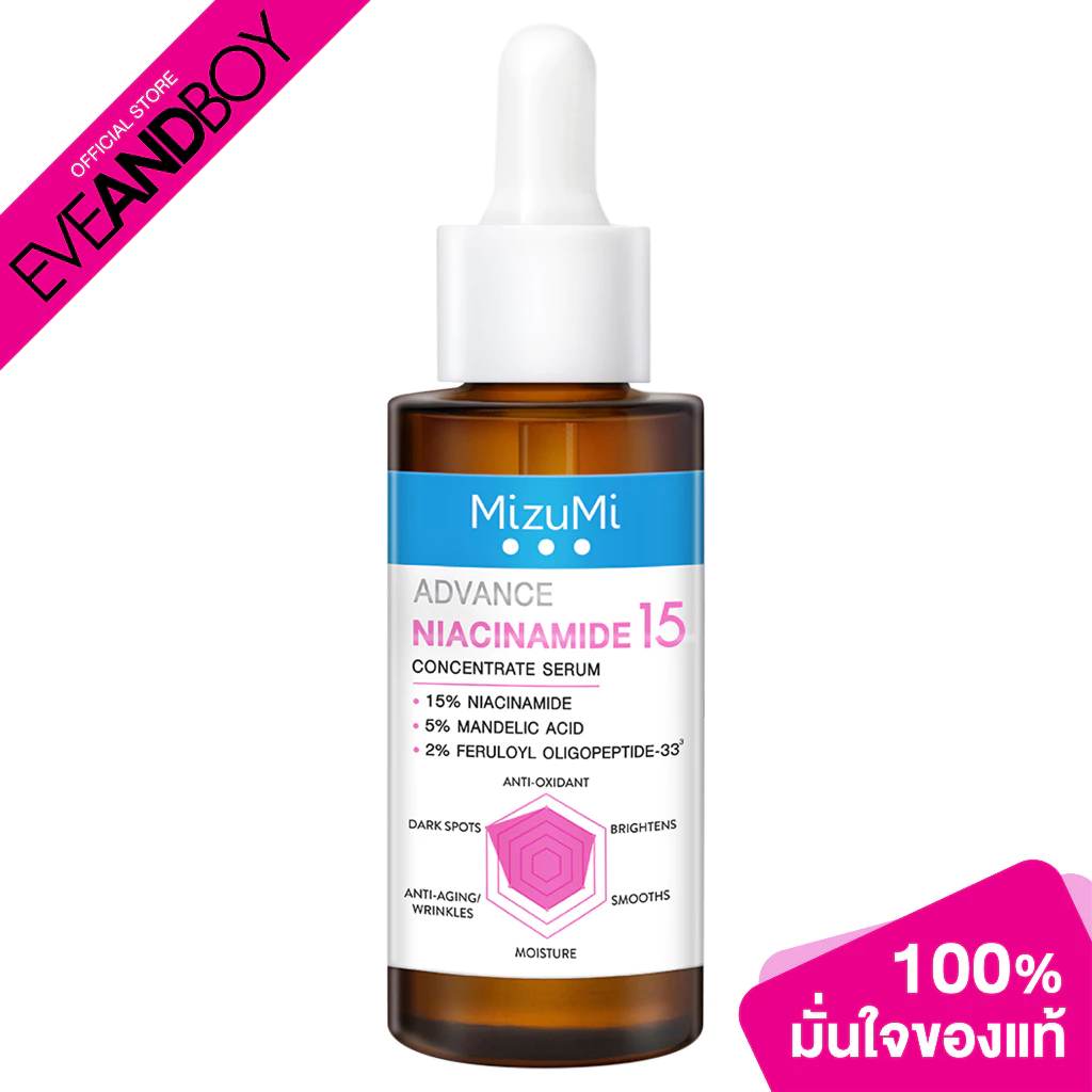 MIZUMI Advance Niacinamide 15 Concentrate Serum (30ml.) มิซึมิ แอดวานซ์ ไนอะซินาไมด์ ฟิฟทีน คอนเซนเทรท เซรั่ม