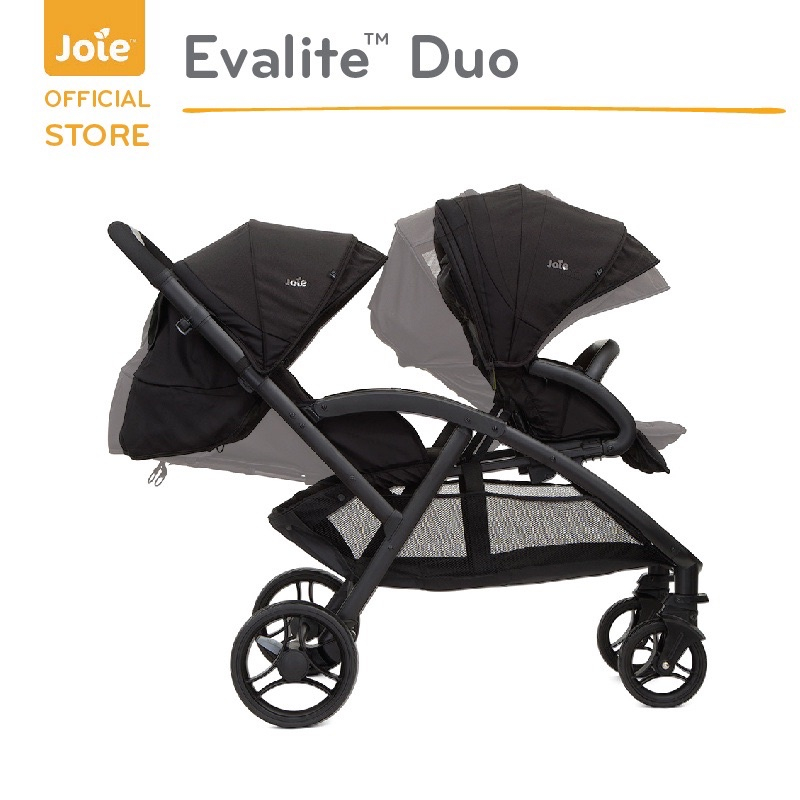 *พร้อมส่ง* สภาพ 90% ประกันศูนย์ 3 ปี รถเข็นเด็กแฝด Joie Stroller Evalite Duo
