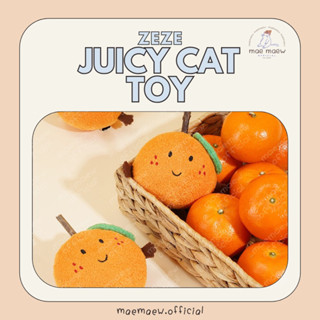 ꒰ พร้อมส่ง ꒱ zeze orange juicy cat toy 🍊 ตุ๊กตาลูกส้ม ของเล่นแมว ไม้ขัดฟันแมว มาทาทาบิ ขัดฟันแมว