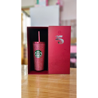 Starbucks Stainless Steel 25TH Pink Bling Cold Cup 16 oz. ทัมเบลอร์สตาร์บัคส์สแตนเลสสตีล