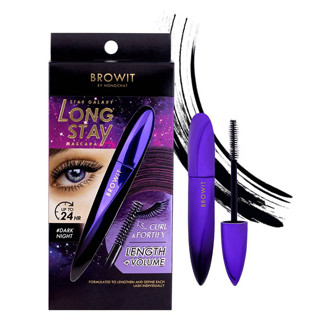 ใหม่ ❗BROWIT STAR GALAXY LONG STAY MASCARA # DARK NIGHT