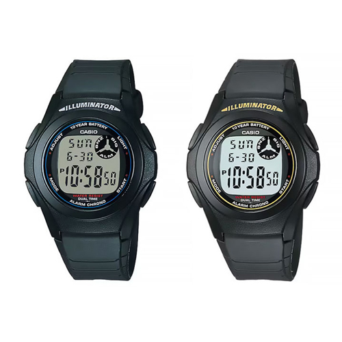 Casio นาฬิกาข้อมือ สายเรซิ่น สีดำ สายเรซิน รุ่น F-200W,F-200W-1A,F-200W-9A
