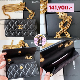 👜: New!! Chanel WOC Phone Holder Adjustible Black‼️ก่อนกดสั่งรบกวนทักมาเช็คสต๊อคก่อนนะคะ‼️