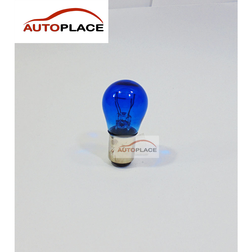 (ราคาต่อหลอด) สีส้ม หลอดไฟเบรค/ไฟหรี่ท้าย 2ไส้ 1016, S25 12V 25/10W รถยนต์ มอเตอร์ไซค์