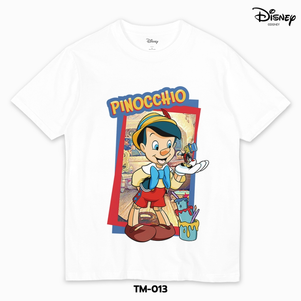 Power 7 Shop เสื้อยืดการ์ตูน "Pinocchio And Jiminy Cricket" คอลเลคชั่น "Disney Classics" (TM-013)
