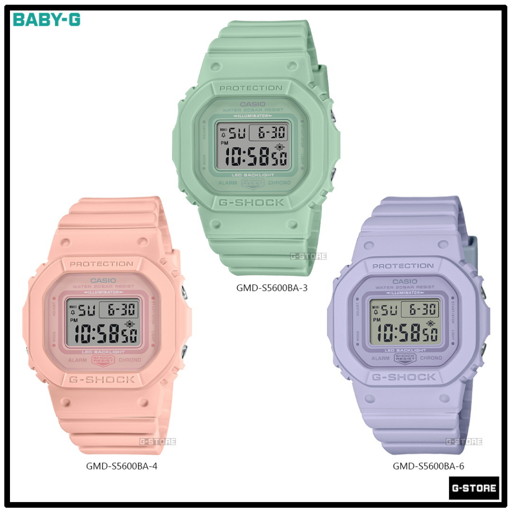 BABY-G รุ่น GMD-S5600BA ของแท้ รับประกัน 1 ปี GMD-S5600BA-3 / GMD-S5600BA-4 / GMD-S5600BA-6