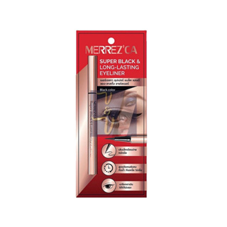 (0.8g) Merrezca Super Black &amp; Long-Lasting Eyeliner เมอร์เรซกา ซุปเปอร์ แบล็ค แอนด์ ลองลาสติ้ง อายไลเนอร์