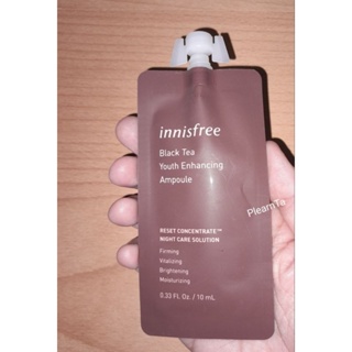 [ของแท้ 100%]《ขนาดพกพา แบบซอง》แอมพูลบำรุงผิวหน้า innisfree Black Tea Youth Enhancing Ampoule (10 ml.)