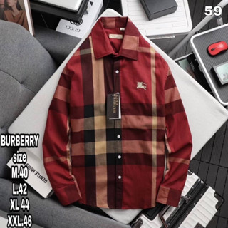 burberry เสื้อเชิ้ตแขนเชิ้ต