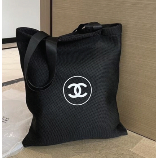 Limited Original Chanel Makeup Cosmetic Brand GWP Tote Bag กระเป๋าผ้าไนล่อน ของแถมเครื่องสำอางชาแนล 