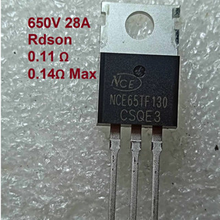 ของใหม่ NCE65TF130 650V 28A TO-220  Super Junction Power MOSFET N-Channel ราคาต่อ 1 ตัว