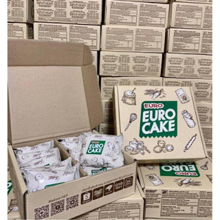 ยูโร่เค้ก รุ่นใหม่ 2 รสชาติ เพิ่มไส้Euro Cake  ขนาด 30 กรัม รสนมฮอกไกโด รสคัสตาร์ด